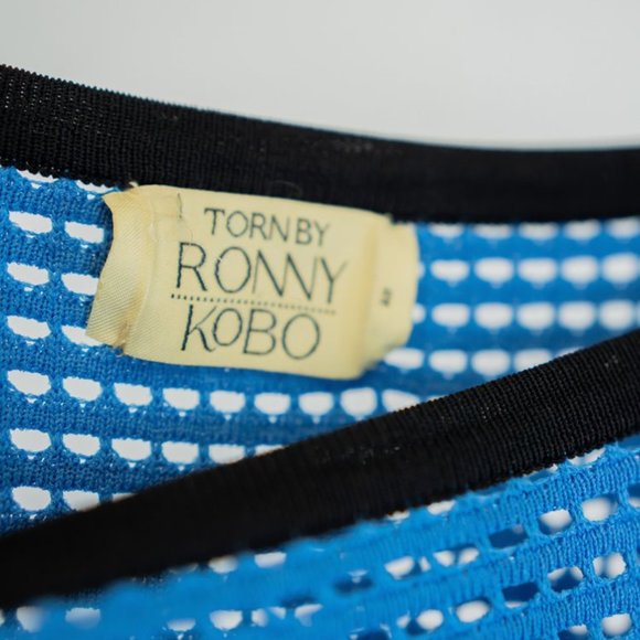 Torn by Ronny Kobo Zivinia Black and Blue Colour-Block Sweater - Picture 5 of 5